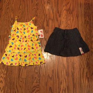 Girls 3T top and skirt with under shorts.